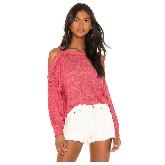 Free People WTF Chill Out Red long sleeve top - Picture 7 of 7